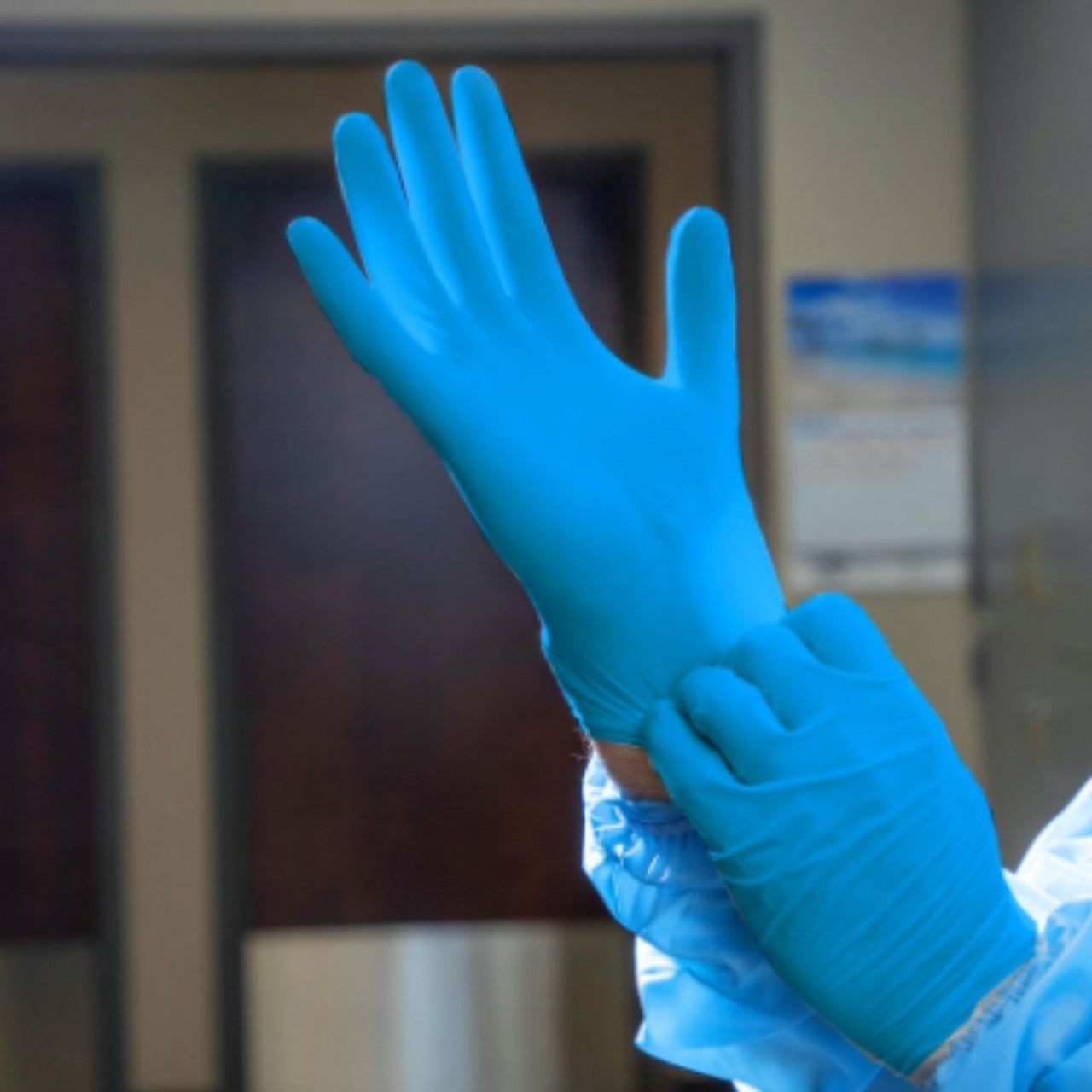 4 mil Blue Nitrile Exam Glove