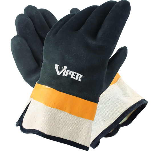 Viper Double Coated PVC Gloves with Safety Cuff