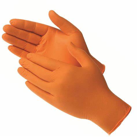 6 mil Orange Nitrile Exam Glove
