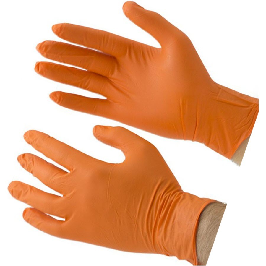 6 mil Orange Nitrile Exam Glove